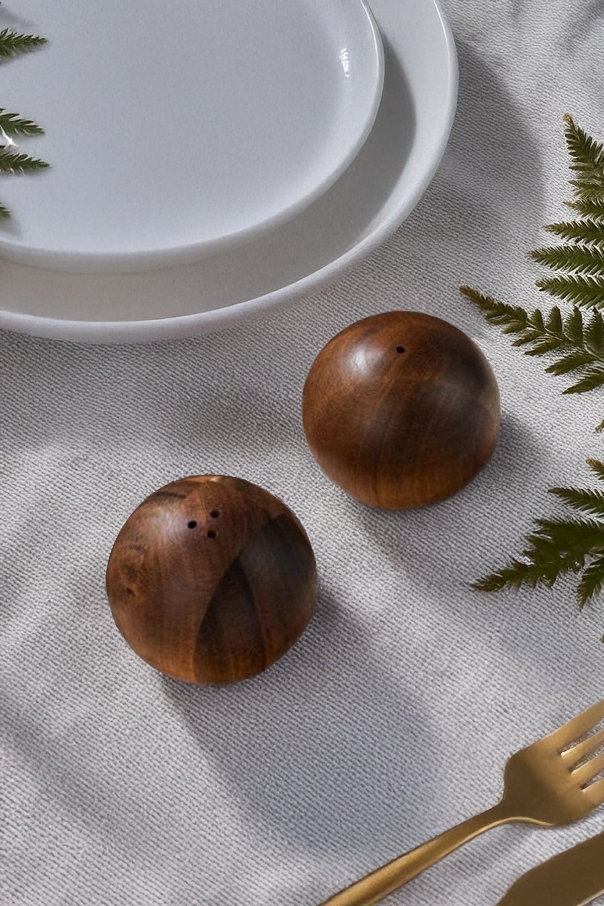 Acacia Ball Salt and Pepper Shaker