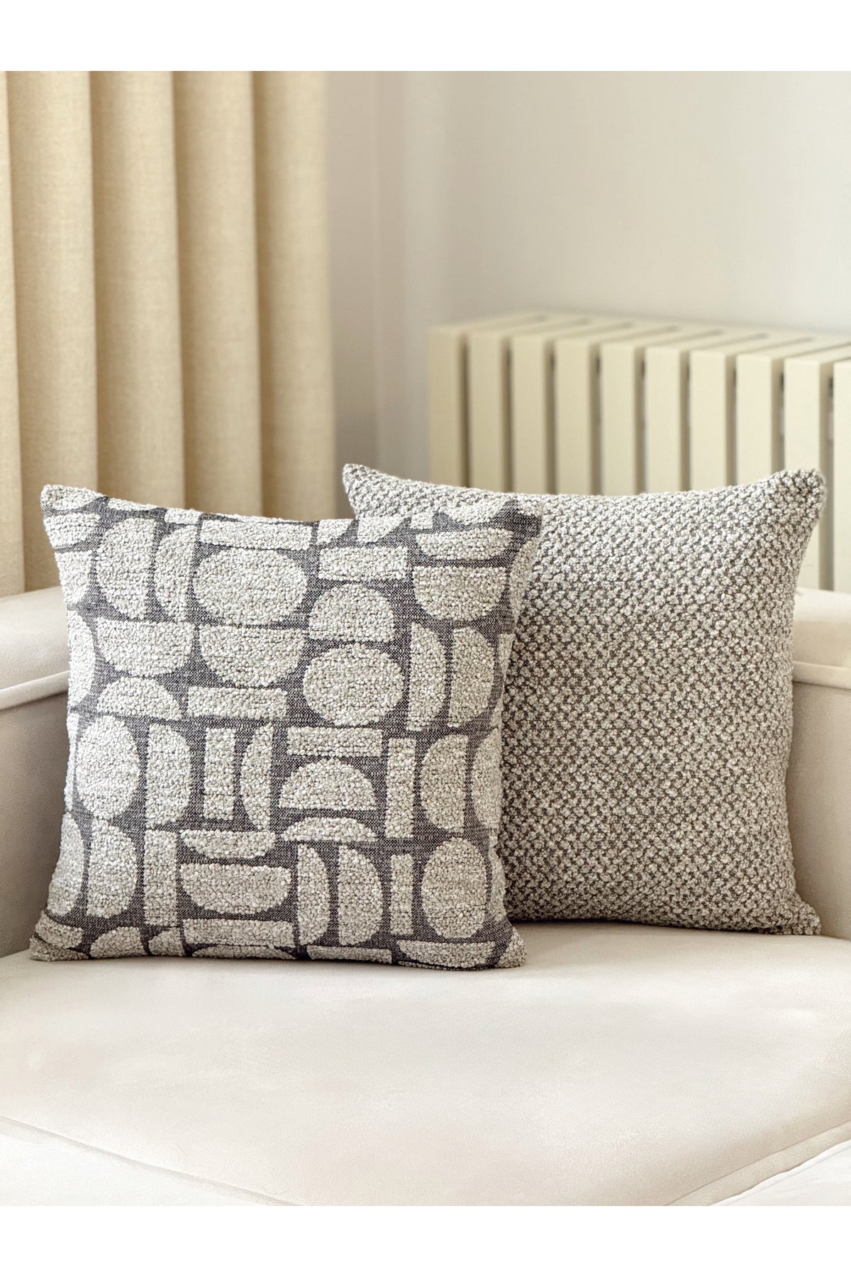 Lunea Geometric Decorative Pillow Cover – Gray