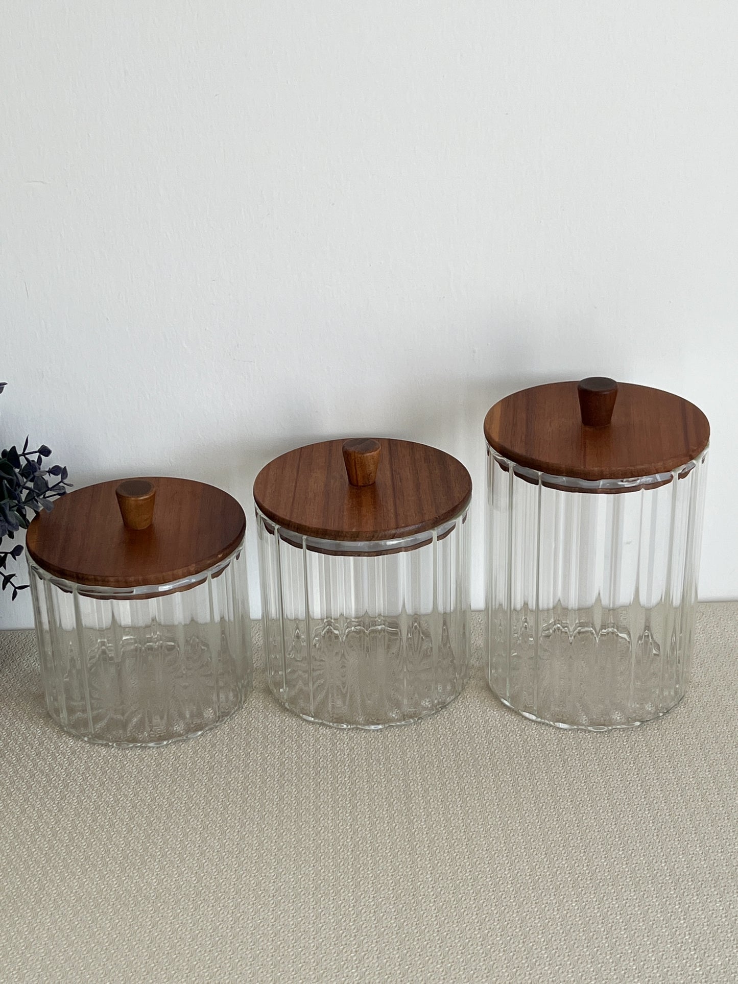 Acacia Glass Jar 1 Piece