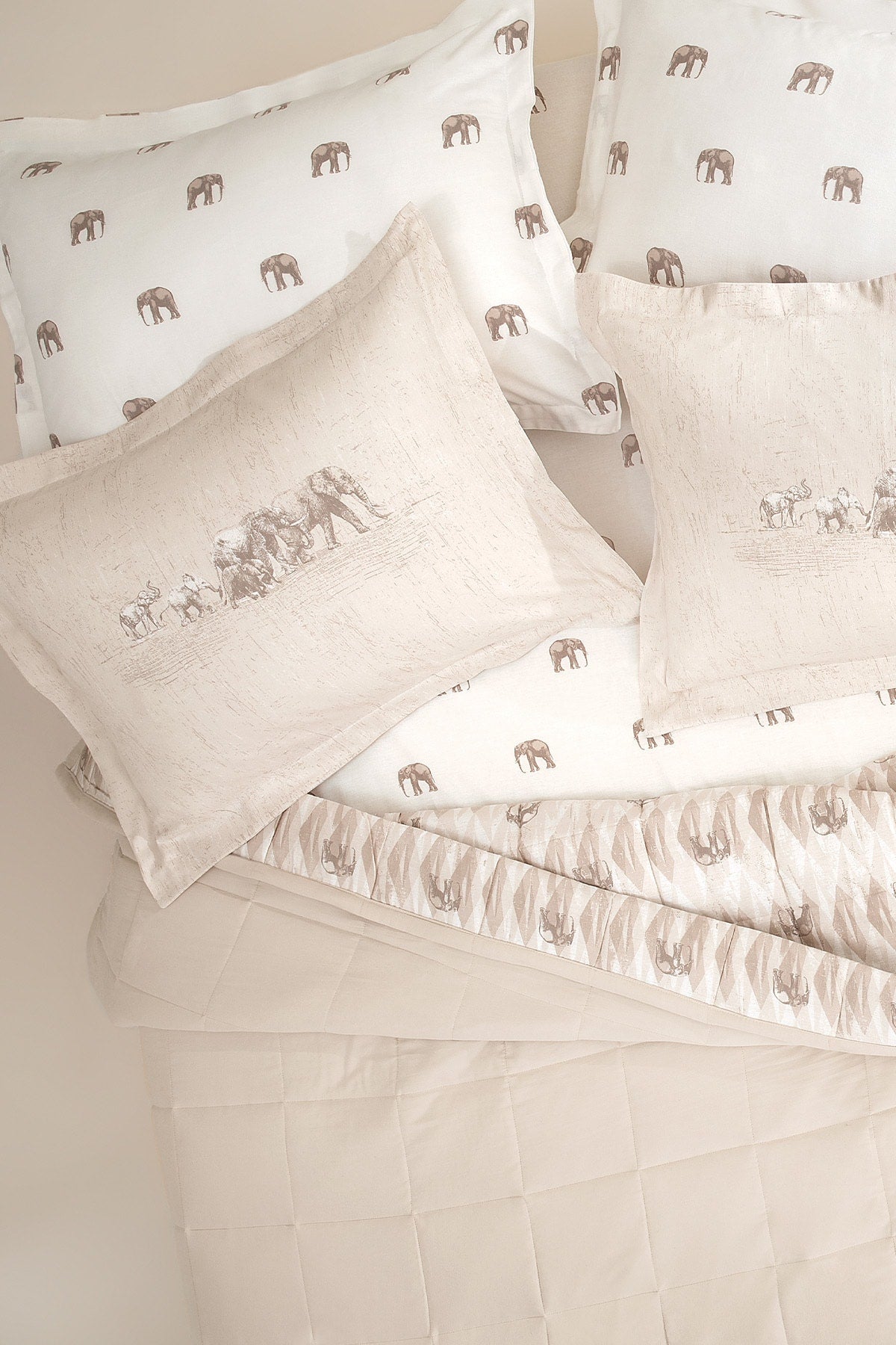 Barnet Cotton Touch Bedspread Set – Beige