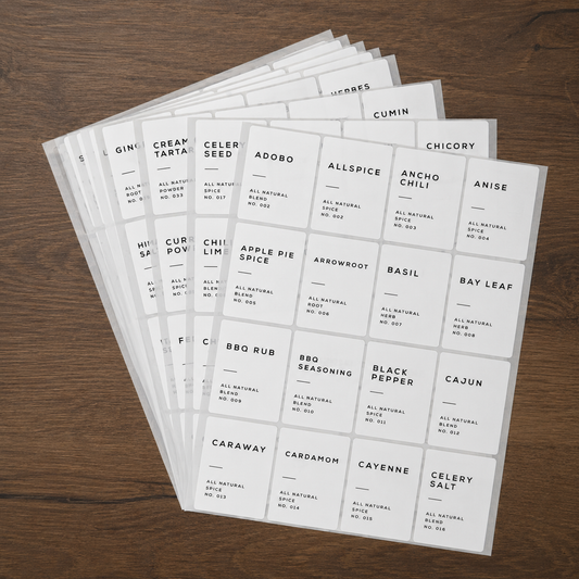 English Spice Labels 160 pcs