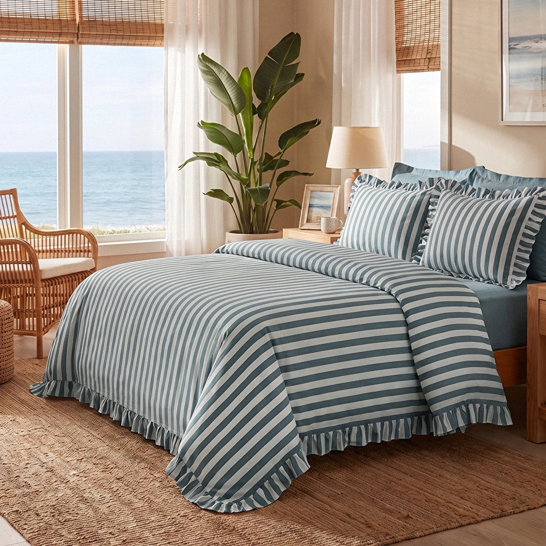 Ripple Duvet Cover Set - Blue