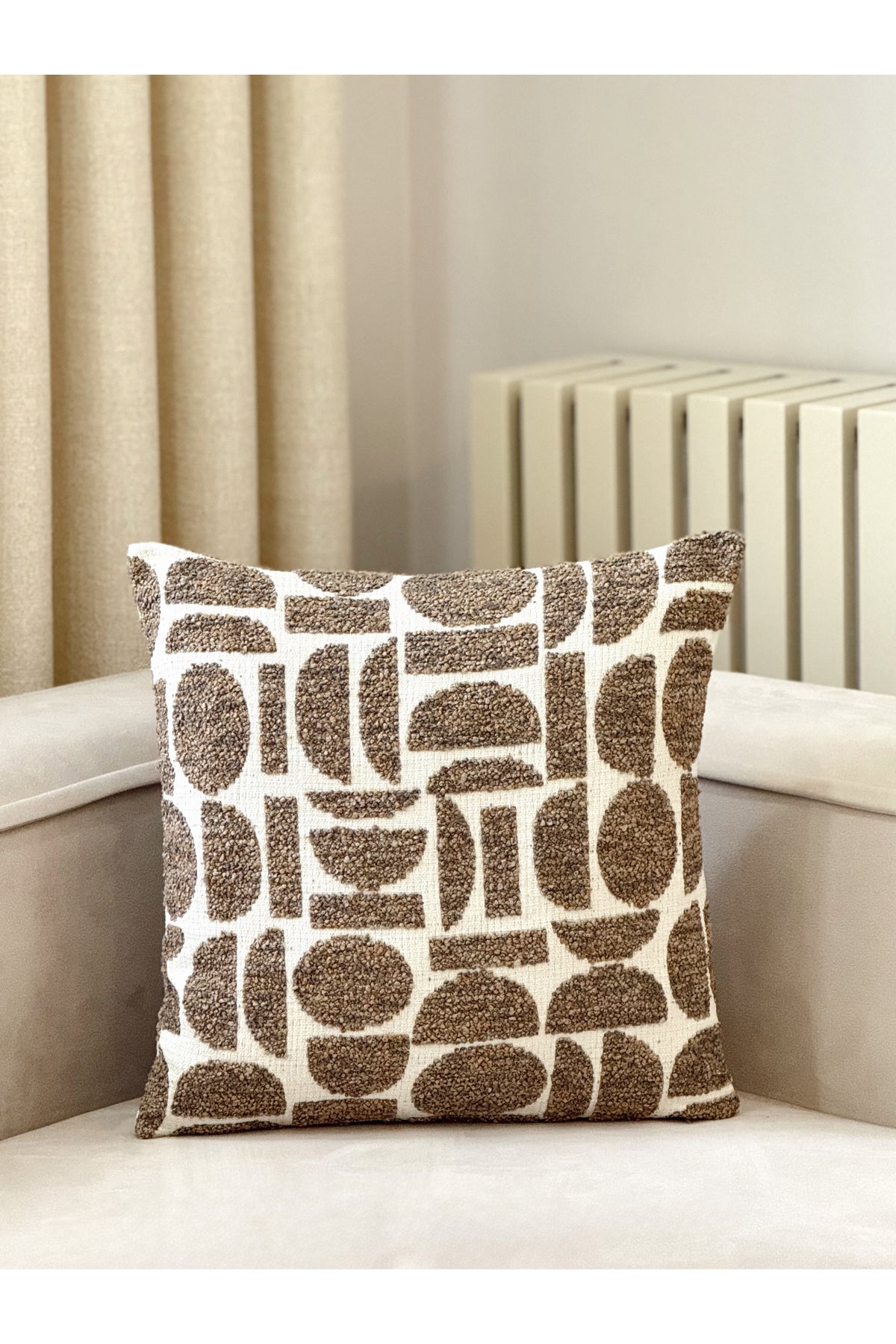 Lunea Geometric Decorative Pillow Cover – Brown
