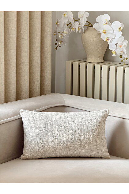 Pure Textured Decorative Pillow Cover 30x50 – Ecru