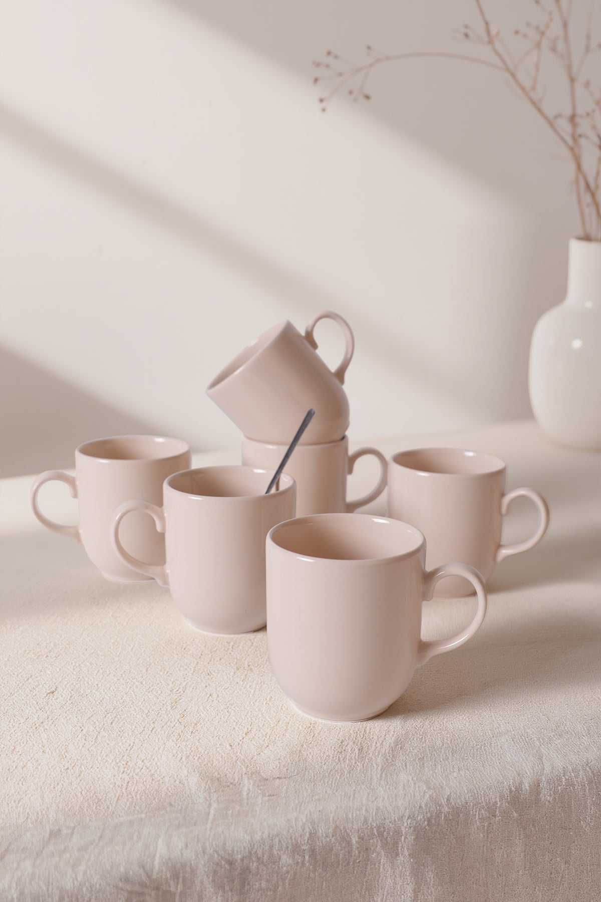Cream Equinoks Mug 10 Cm 6 Pieces