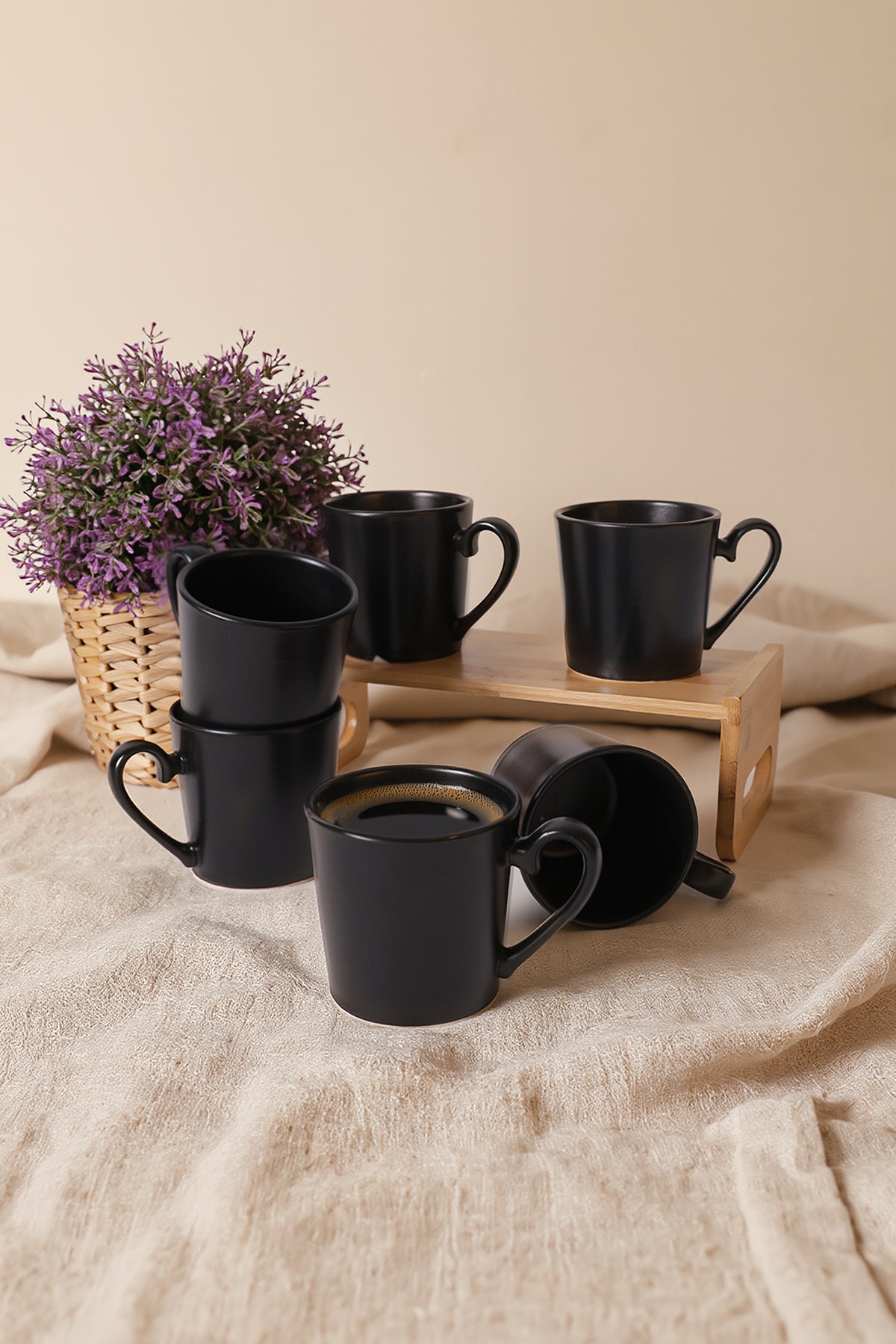 Matte Black Aura Mug 9 cm 6 Pieces