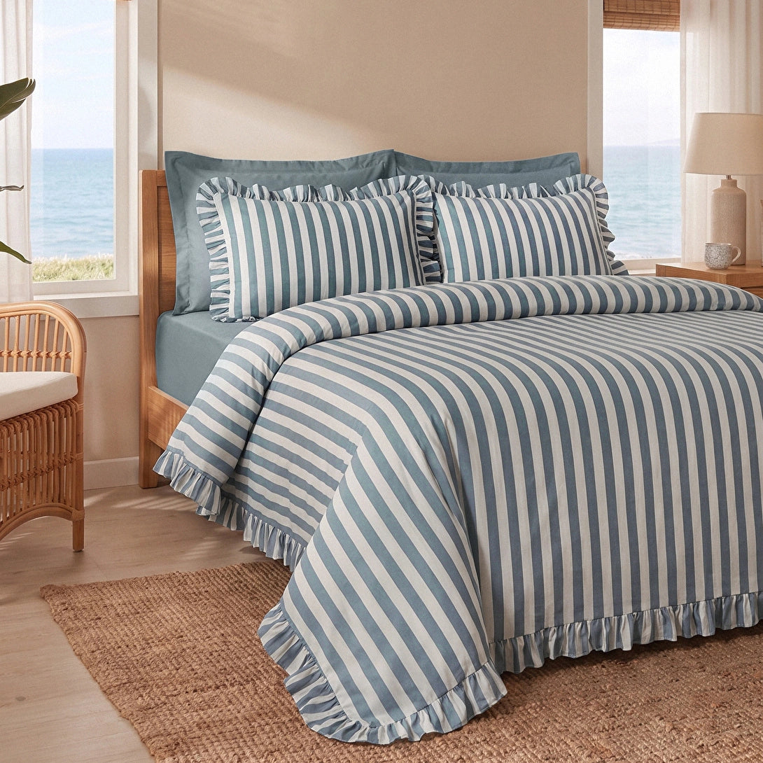 Ripple Duvet Cover Set - Blue