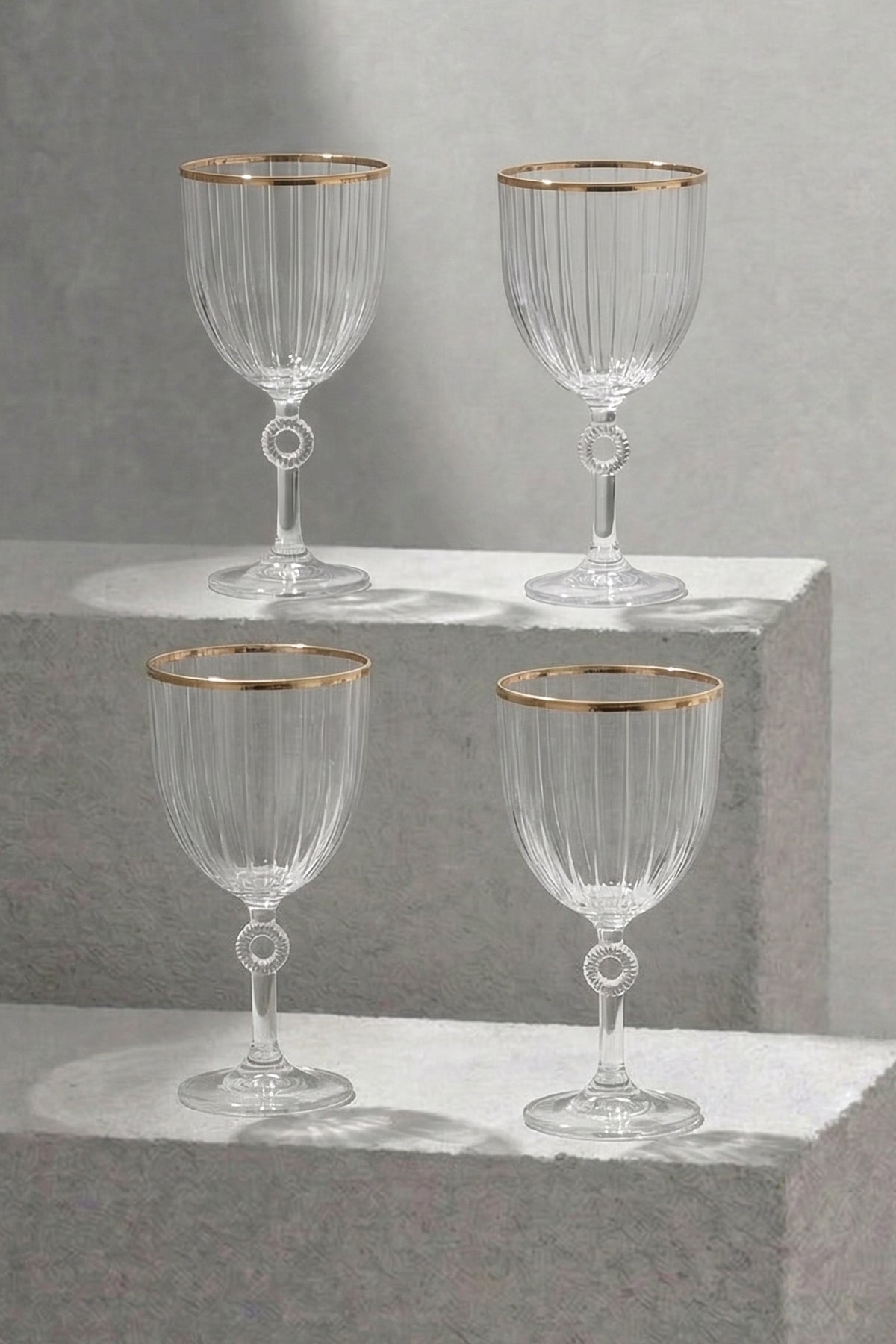 Elite Gold 4-Piece Wine Glass Set 270 cc