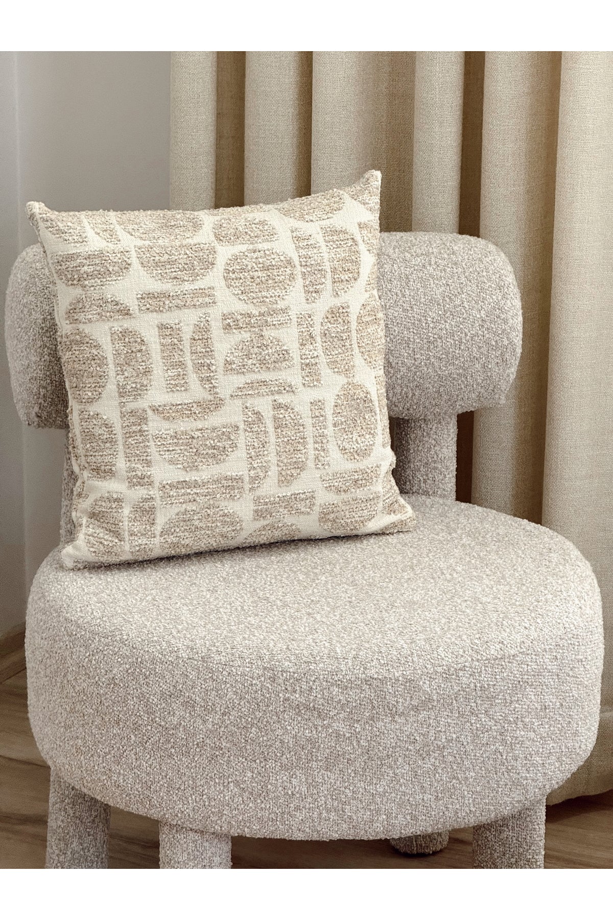 Lunea Geometric Decorative Pillow Cover – Beige