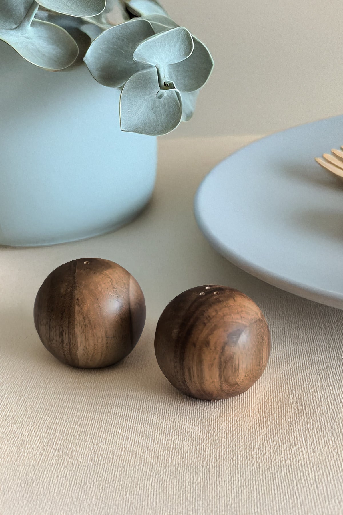 Acacia Ball Salt and Pepper Shaker