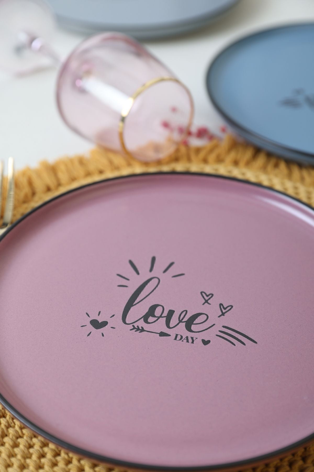 Rainbow Motto Nordic Cake Plate 22 cm 6 Pieces