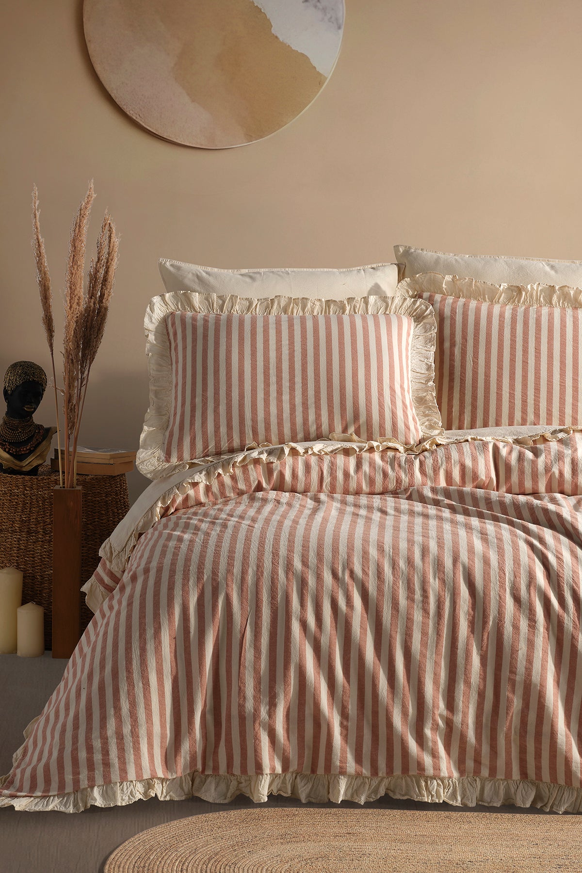 Sephira 100% Cotton Ruffle Washable Duvet Cover Set