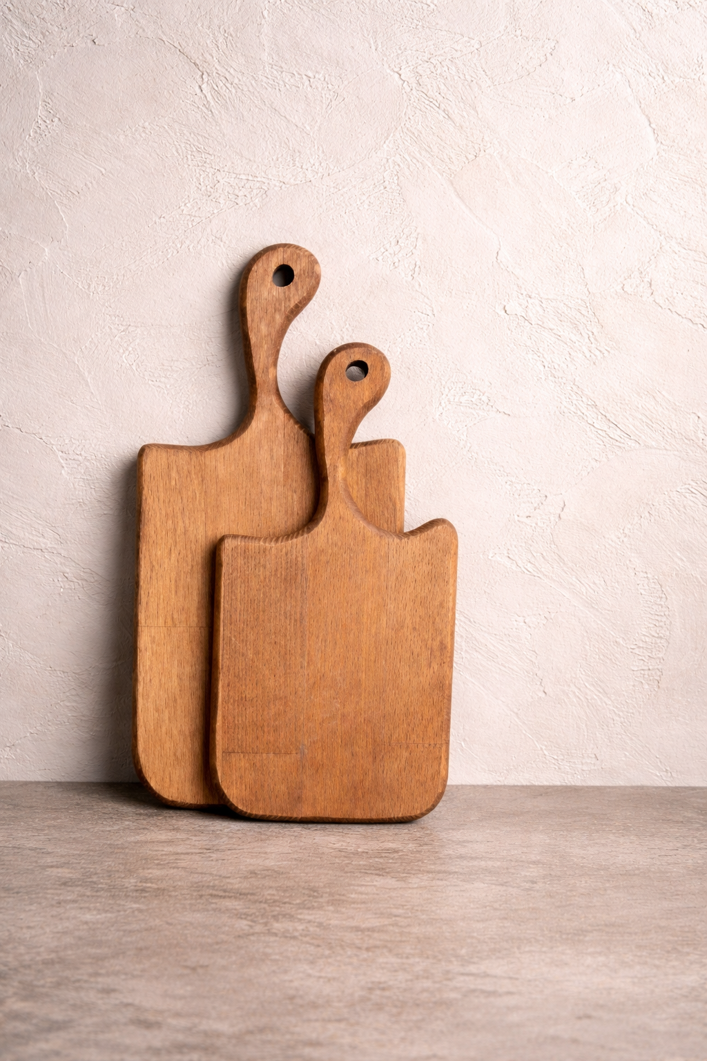 Natural Wood Cutting and Serving Board 2 Pieces