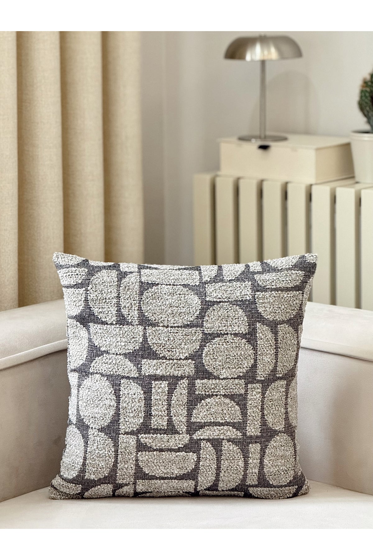 Lunea Geometric Decorative Pillow Cover – Gray