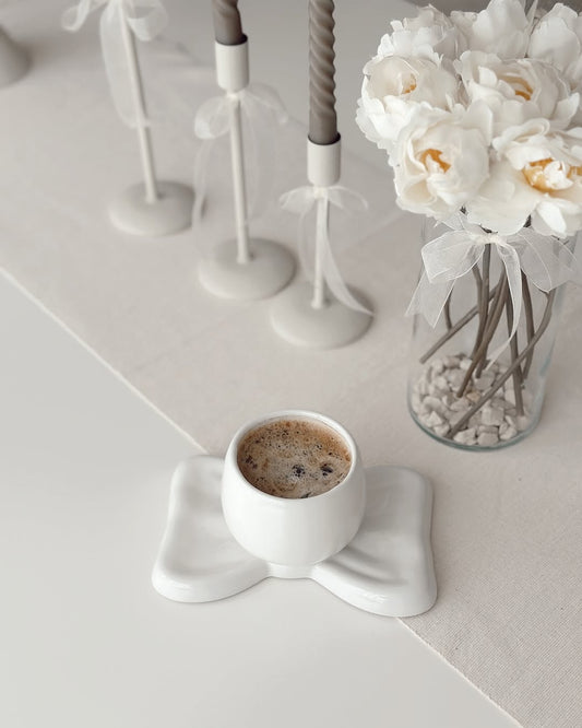 Handmade Ceramic Bow Mug / Cup