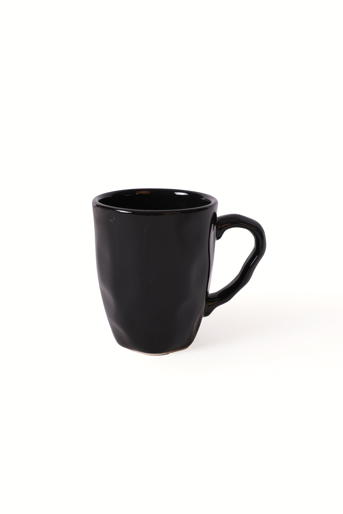 Black Organic Mug, 10 cm, 6 Pieces