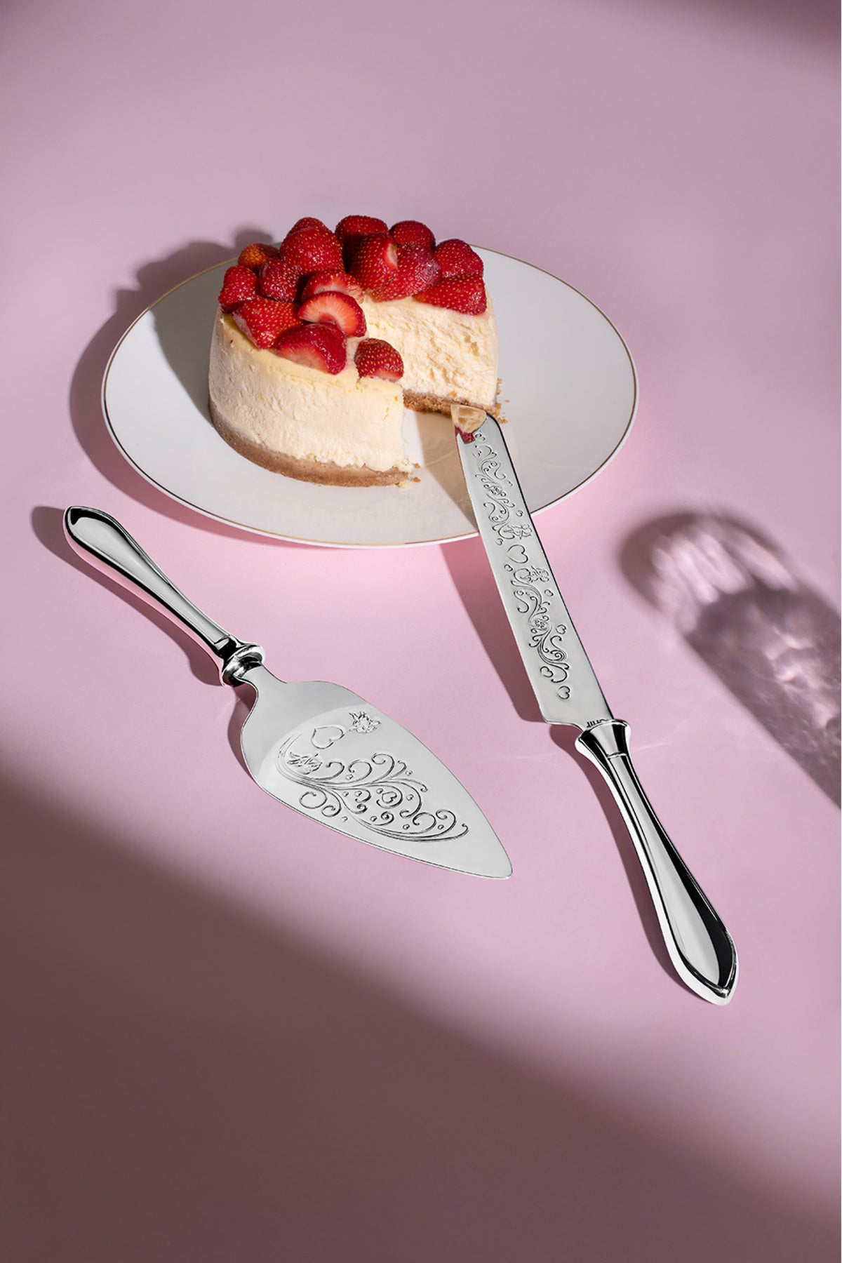 Defne 2-Piece Stainless Steel Cake Serving Set