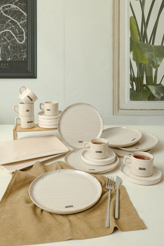 Deep Collection Motto Breakfast Set 20 Pieces for 6 People