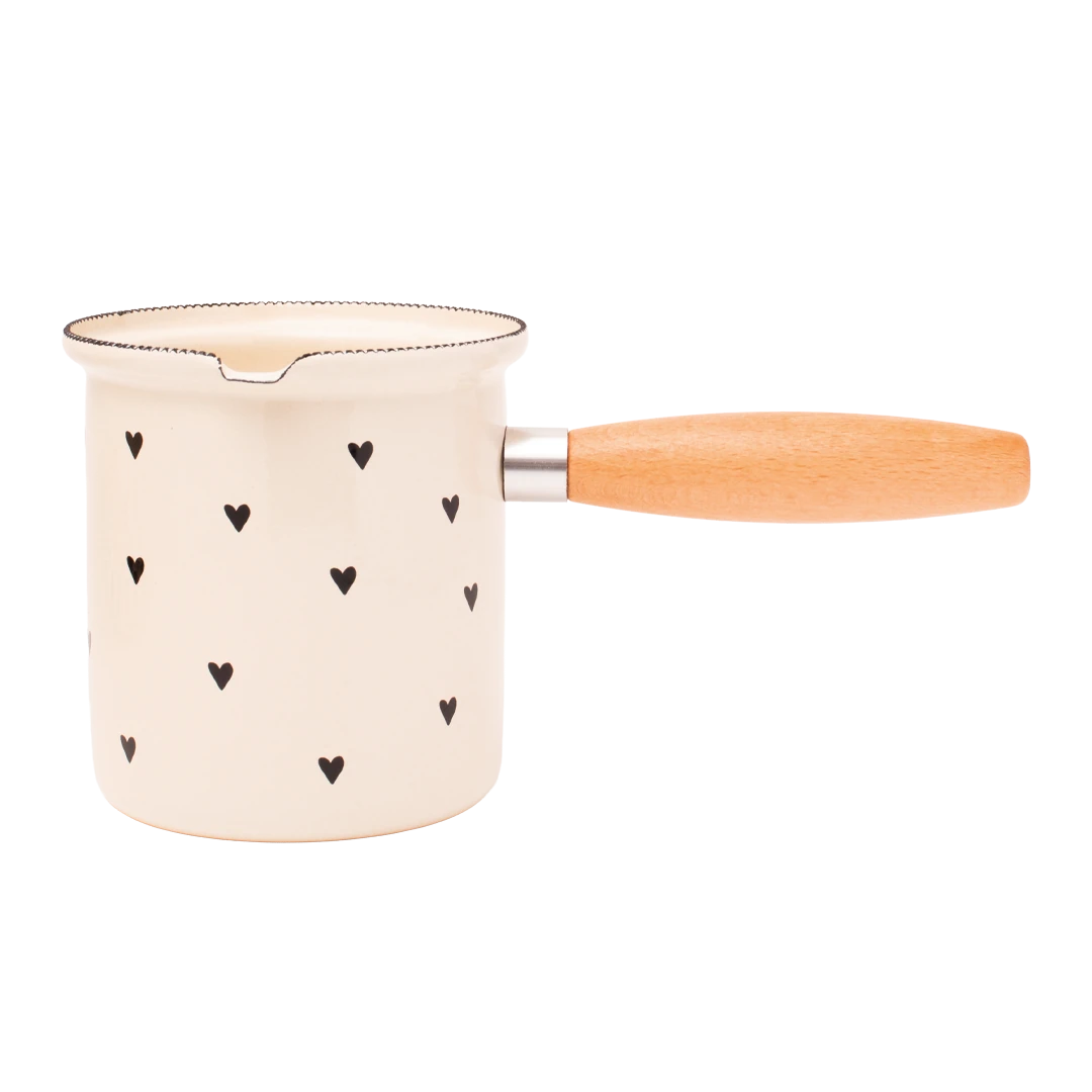 Black Cupid Enamel Coffee Pot