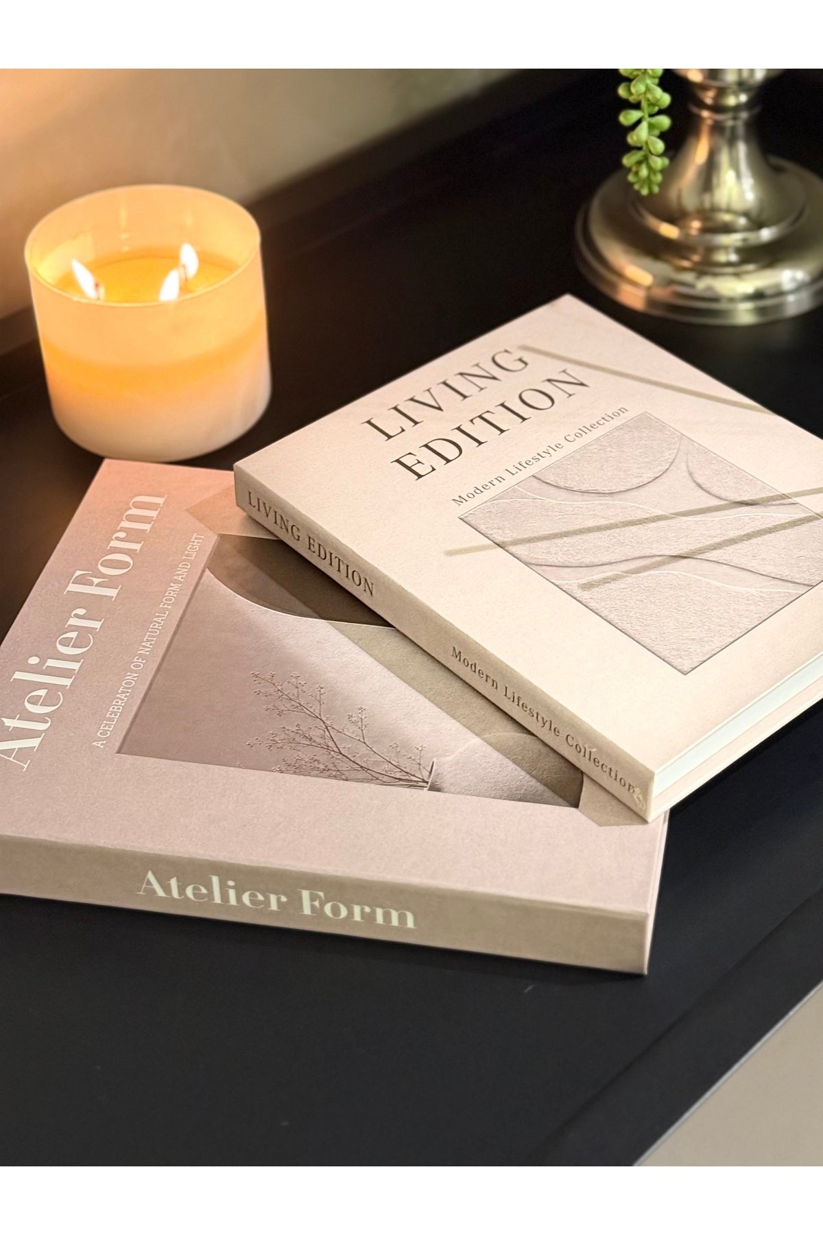 Linen Atelier & Ash Smoke Decorative Book Box Set – 2 Pieces