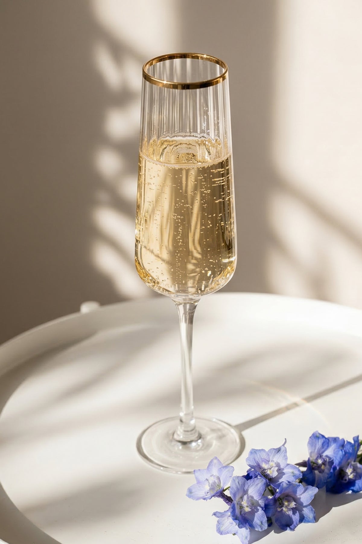 Premium Gold 4-Piece Champagne Glass Set, 220 cc