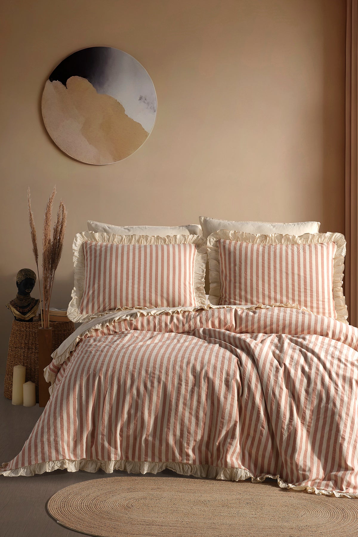 Sephira 100% Cotton Ruffle Washable Duvet Cover Set