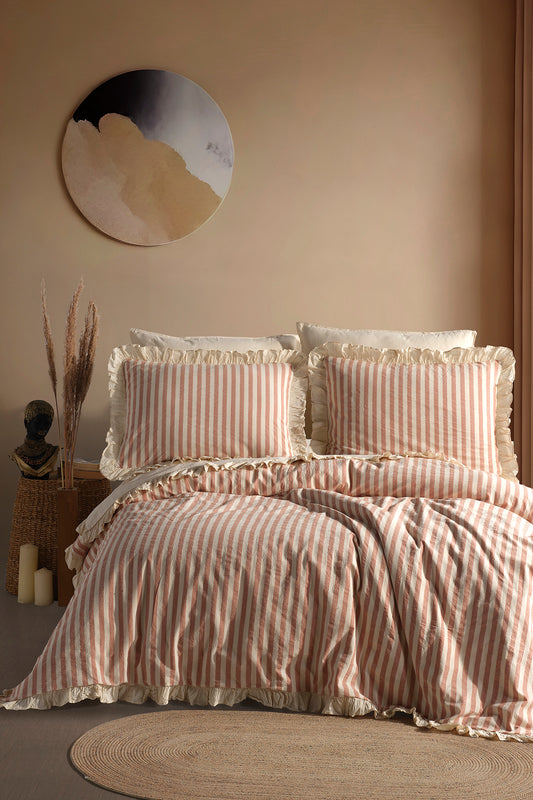 Sephira 100% Cotton Ruffle Washable Duvet Cover Set