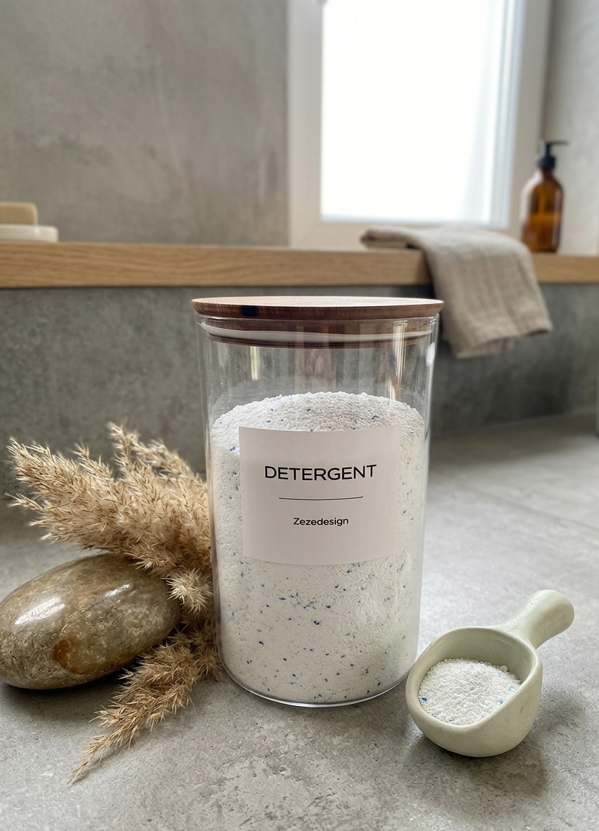 Detergent Jar with Wooden Lid 2300 ml