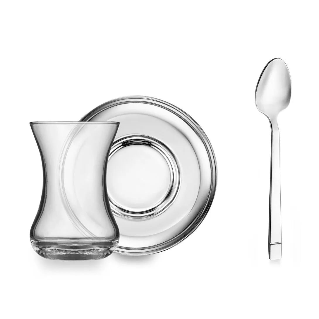 Mia 18 Piece Steel Tea Set for 6 People