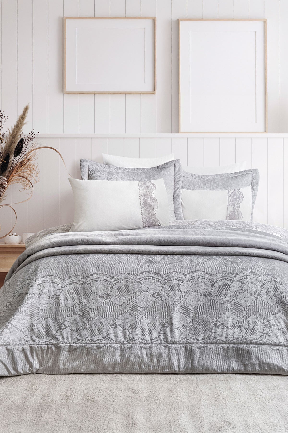 Kristy 10 Piece Bedding Set - Gray