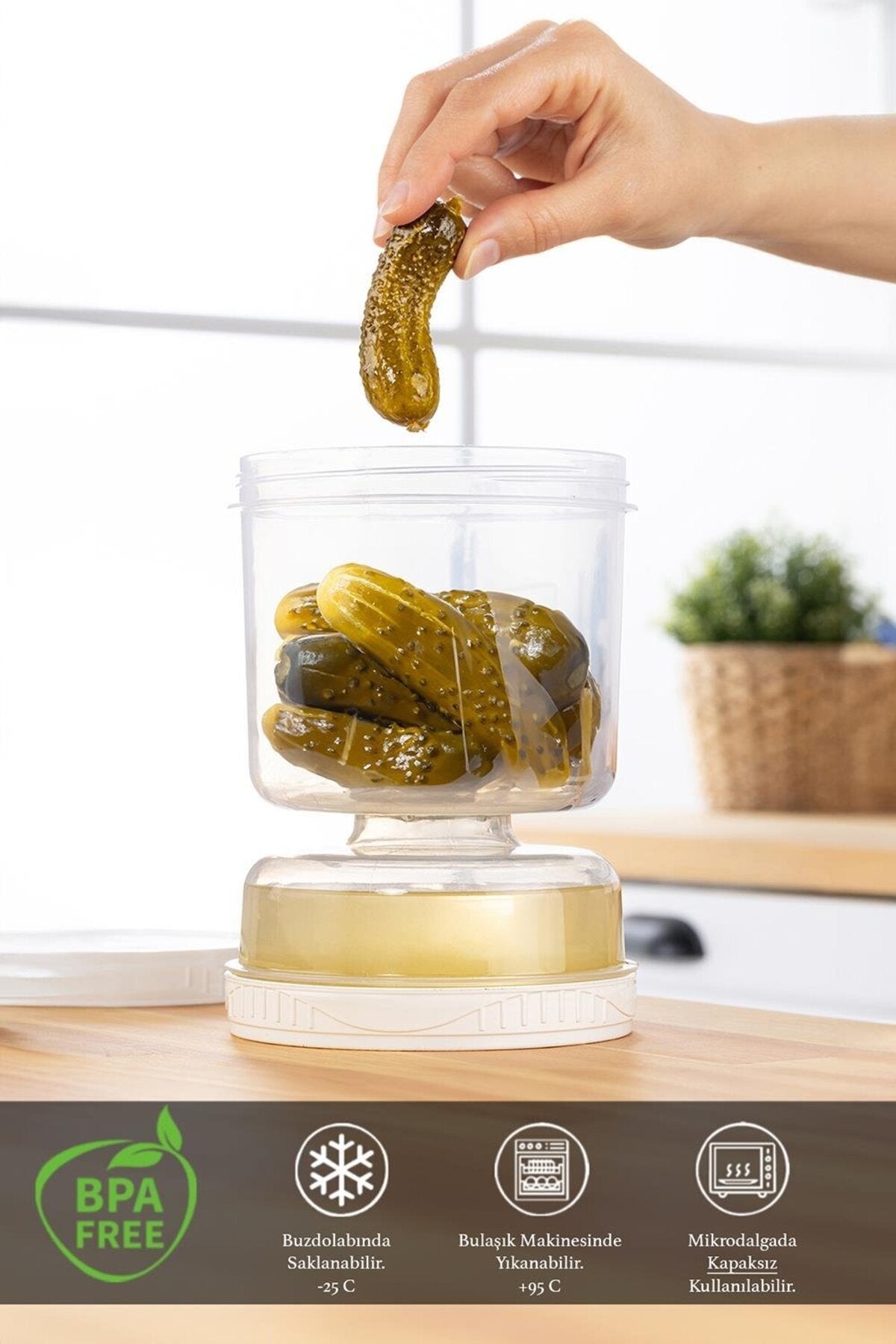 Hourglass Strainer Storage Container