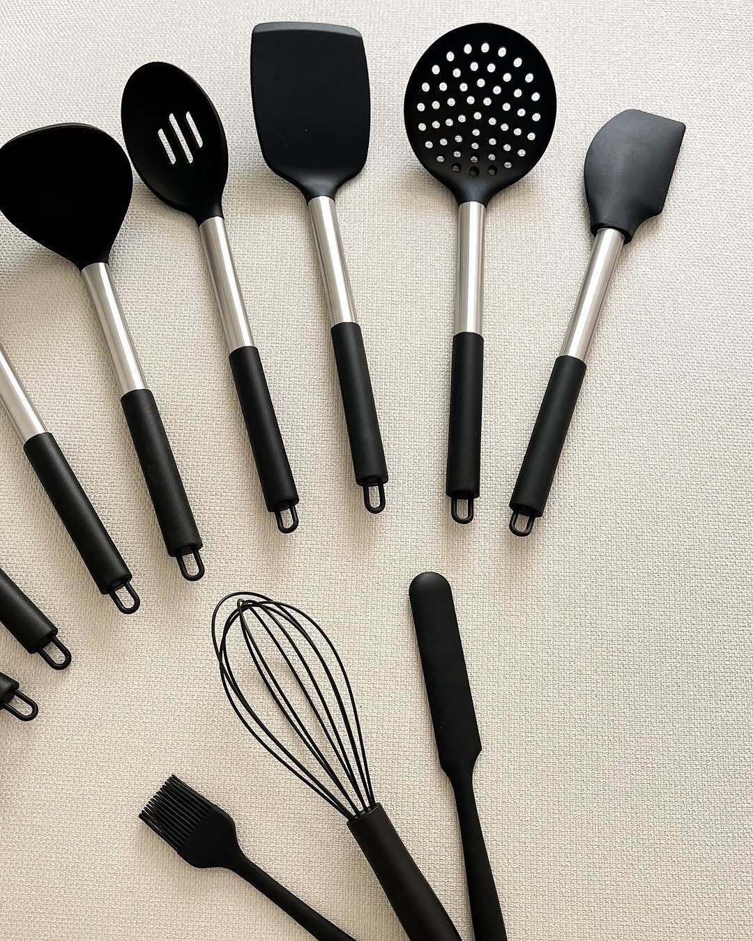 Mora 14 Piece Silicone Kitchen Set- Black