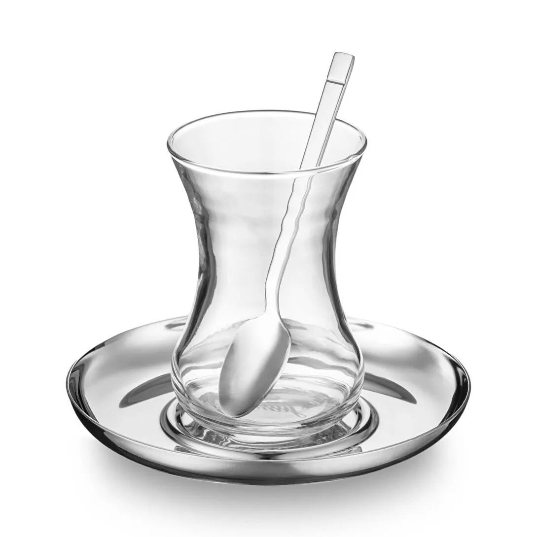 Mia 18 Piece Steel Tea Set for 6 People