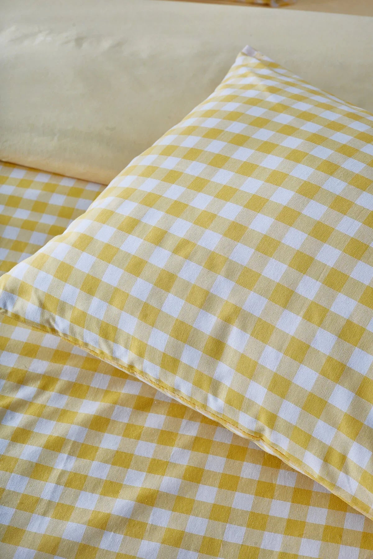 Gingham Duvet Cover Set – Yellow