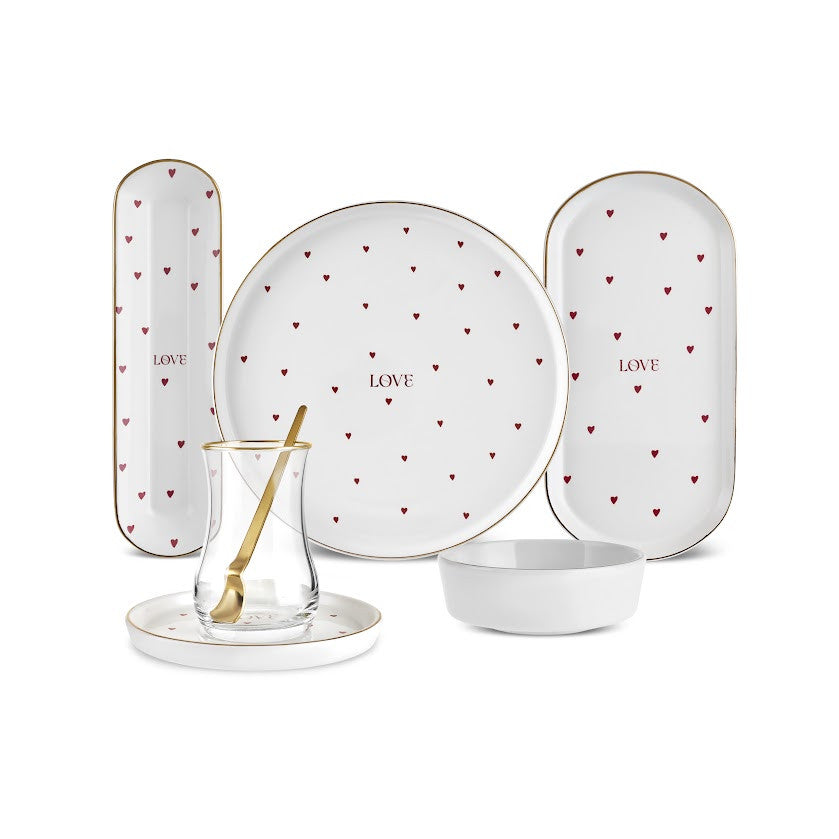 Lovin 32 Piece 6 Person Breakfast Set Gold