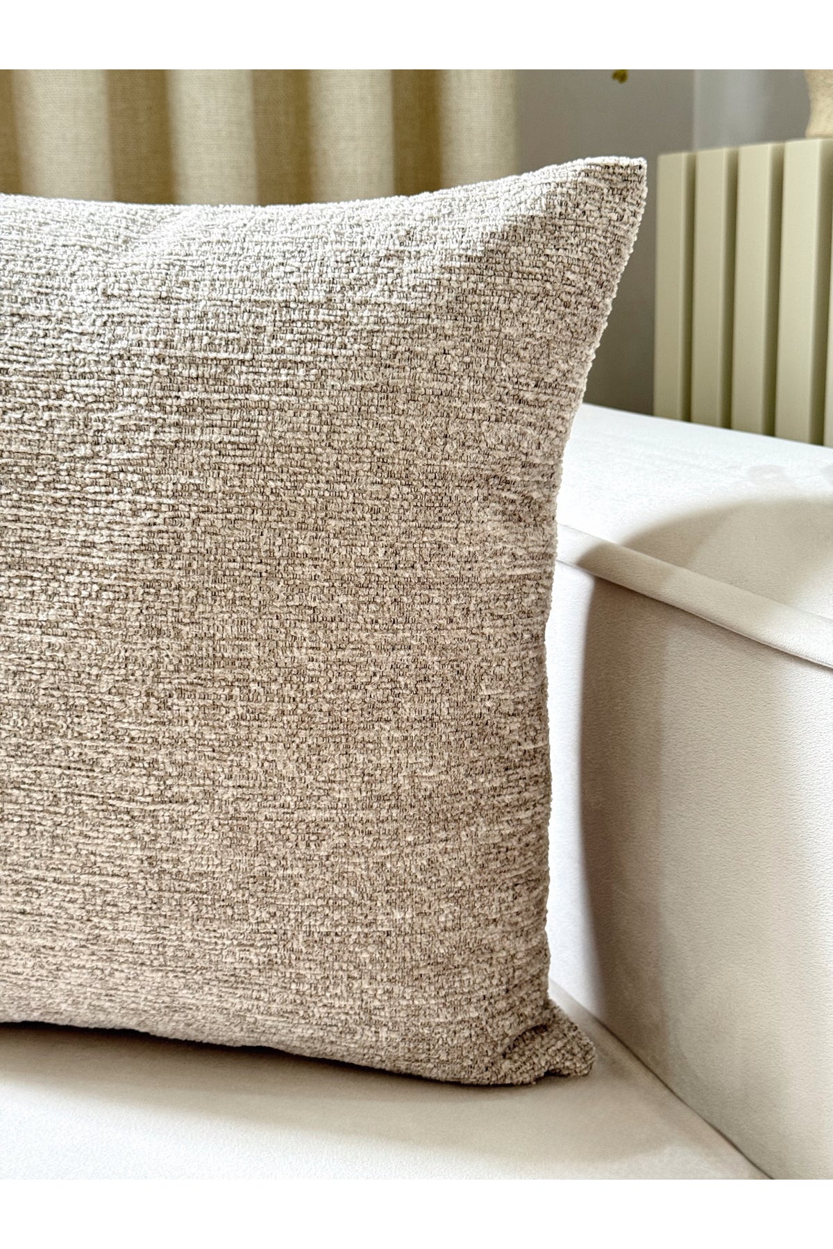 Pure Textured Decorative Pillow Cover – Beige