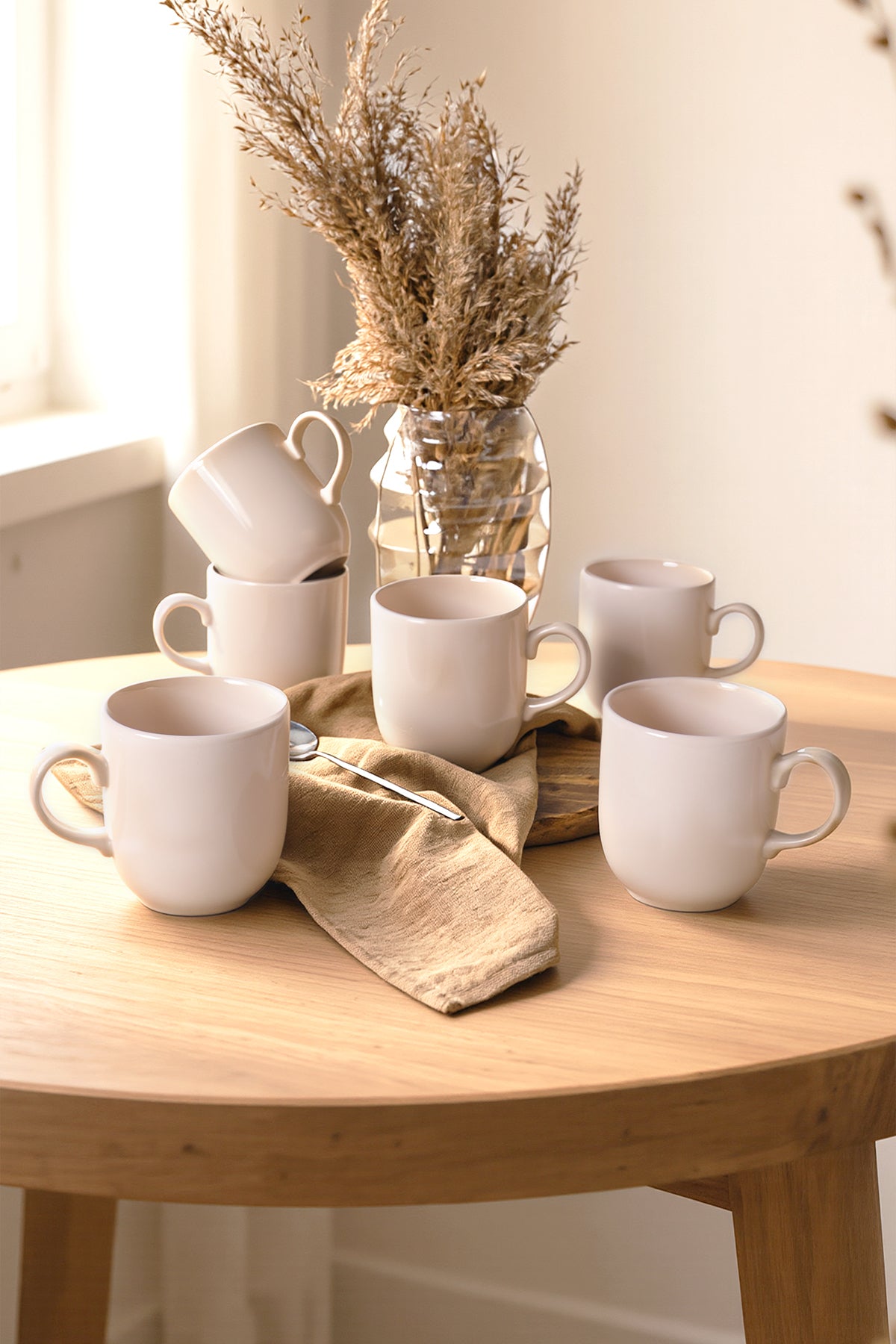 Cream Equinoks Mug 10 Cm 6 Pieces