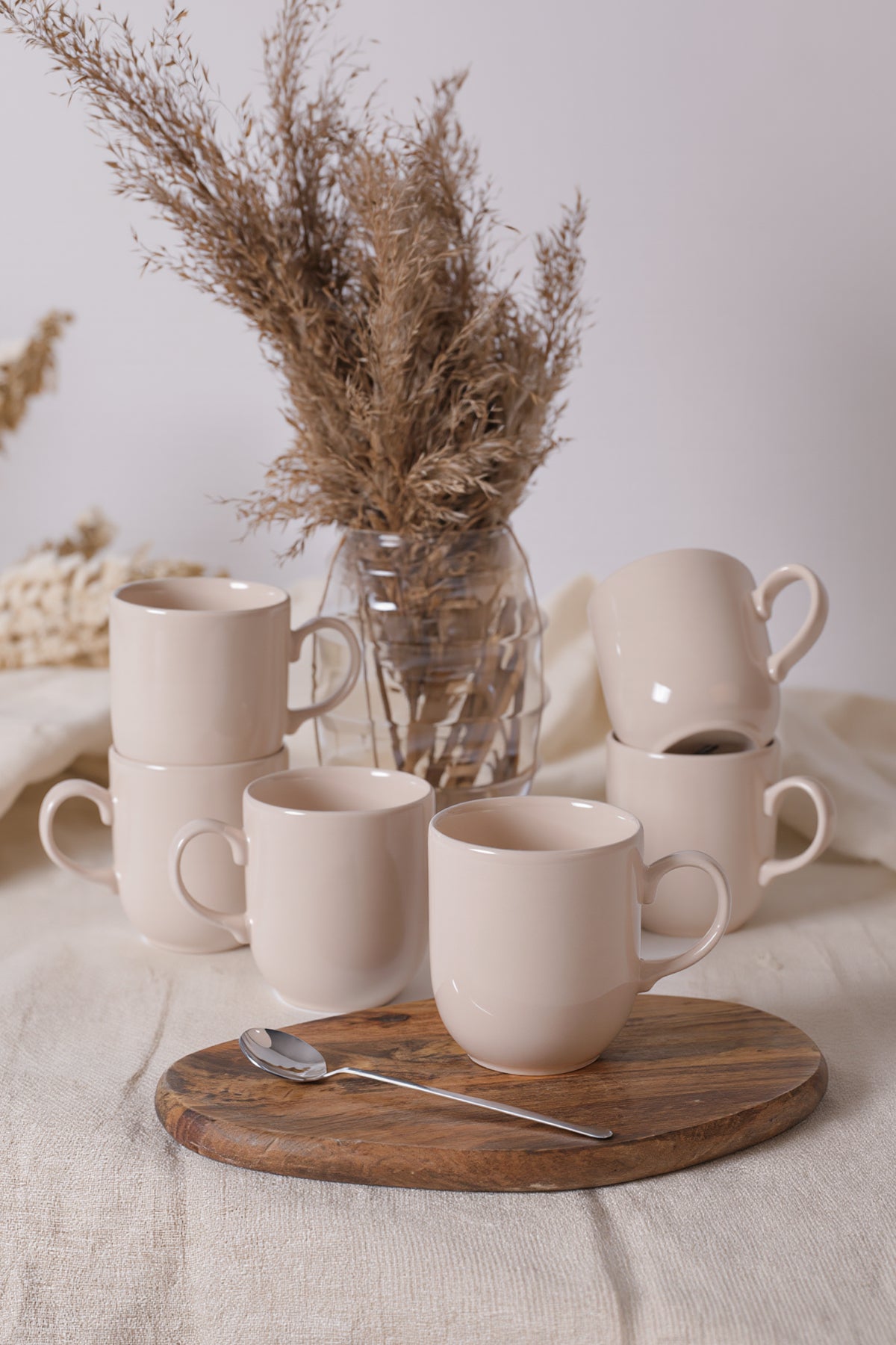 Cream Equinoks Mug 10 Cm 6 Pieces