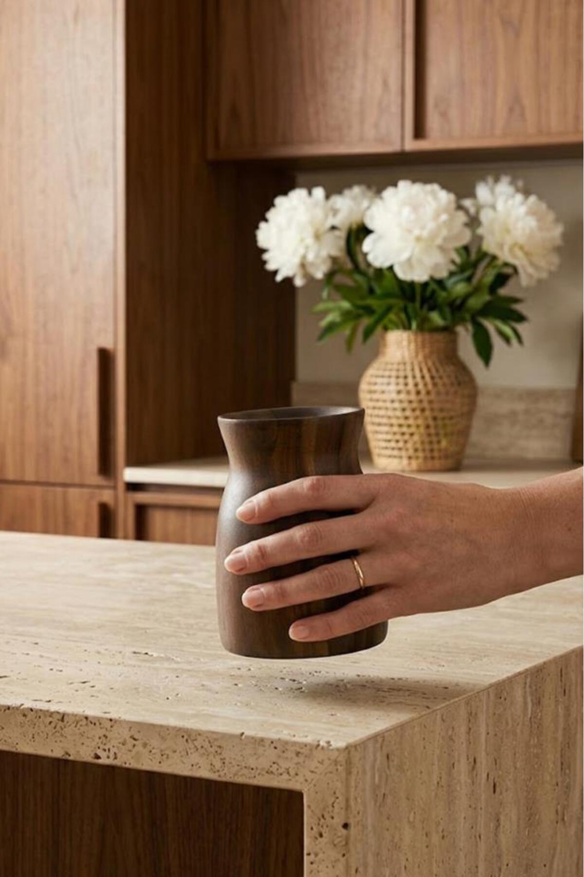Acacia Wood Kitchen Utensil Holder