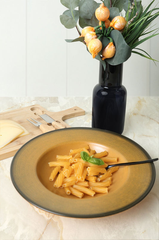 Yellow Aegan Pasta Plate 28 Cm