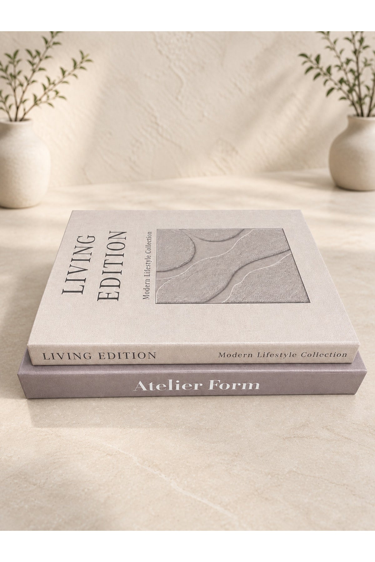 Linen Atelier & Ash Smoke Decorative Book Box Set – 2 Pieces
