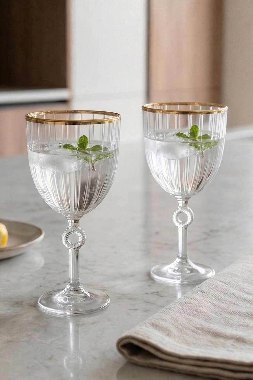 Elite Gold 4-Piece Wine Glass Set 270 cc