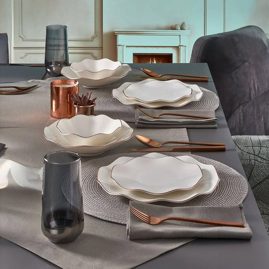 Nesrin 24 Piece 6 Person Dinner Set