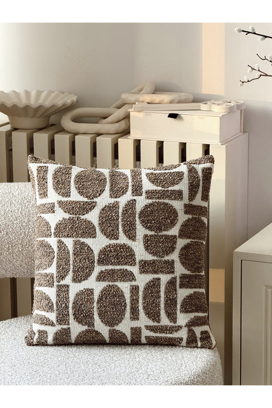 Lunea Geometric Decorative Pillow Cover – Brown