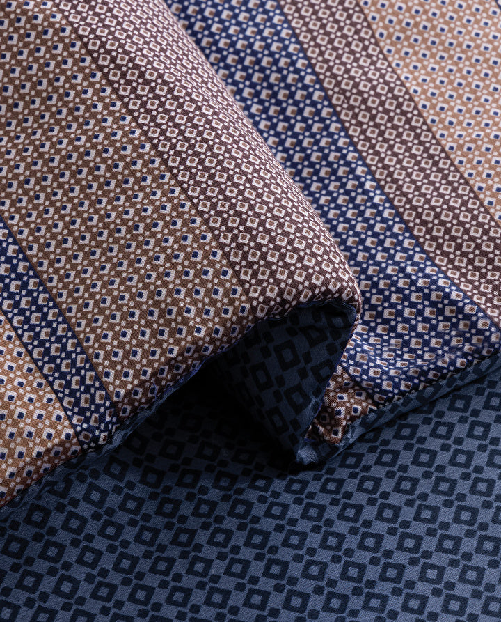 Kelt Cotton Sateen Duvet Cover Set – Navy