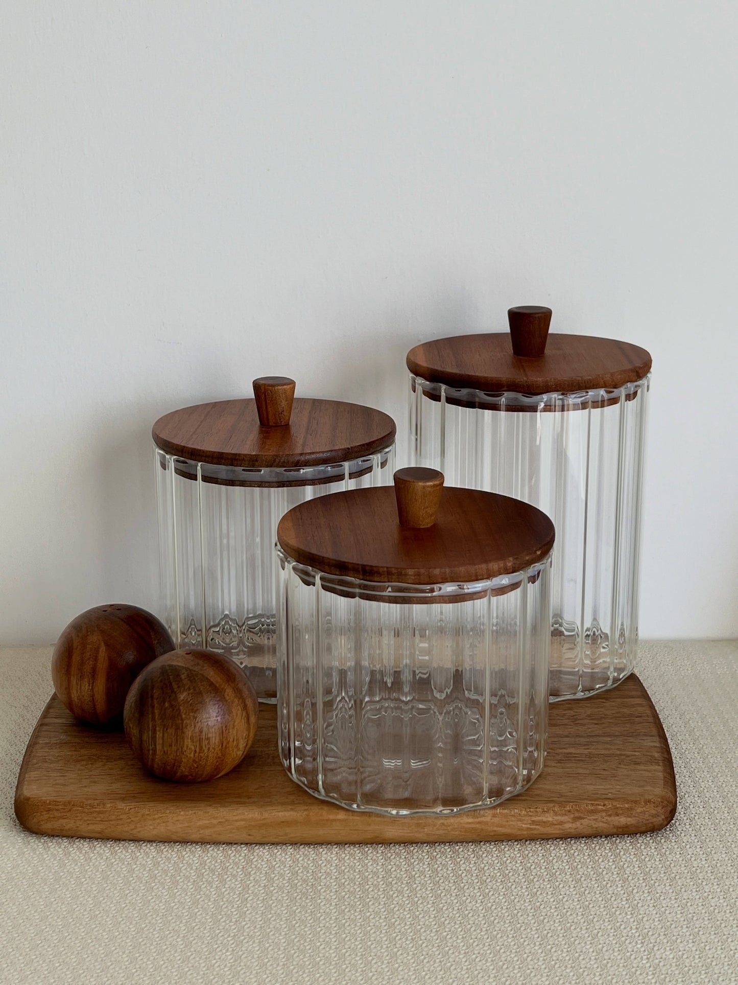 Acacia Glass Jar 1 Piece