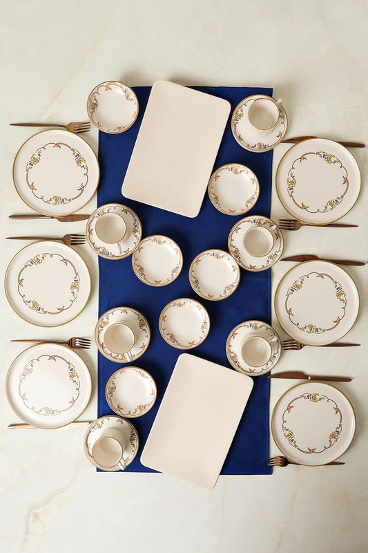 Bronze Bloom Breakfast Set 26 Pieces for 6 People