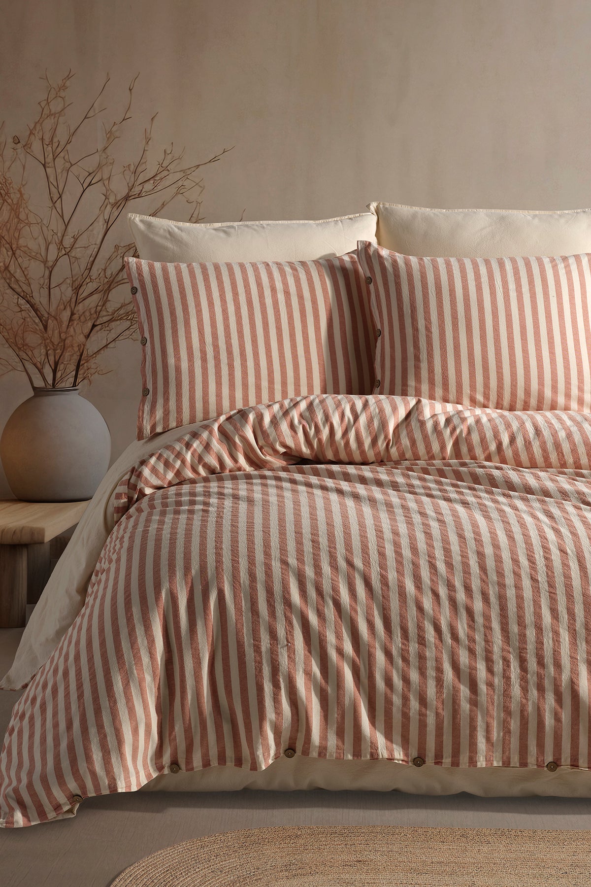 Eostre 100% Cotton Washable Vintage Duvet Cover Set
