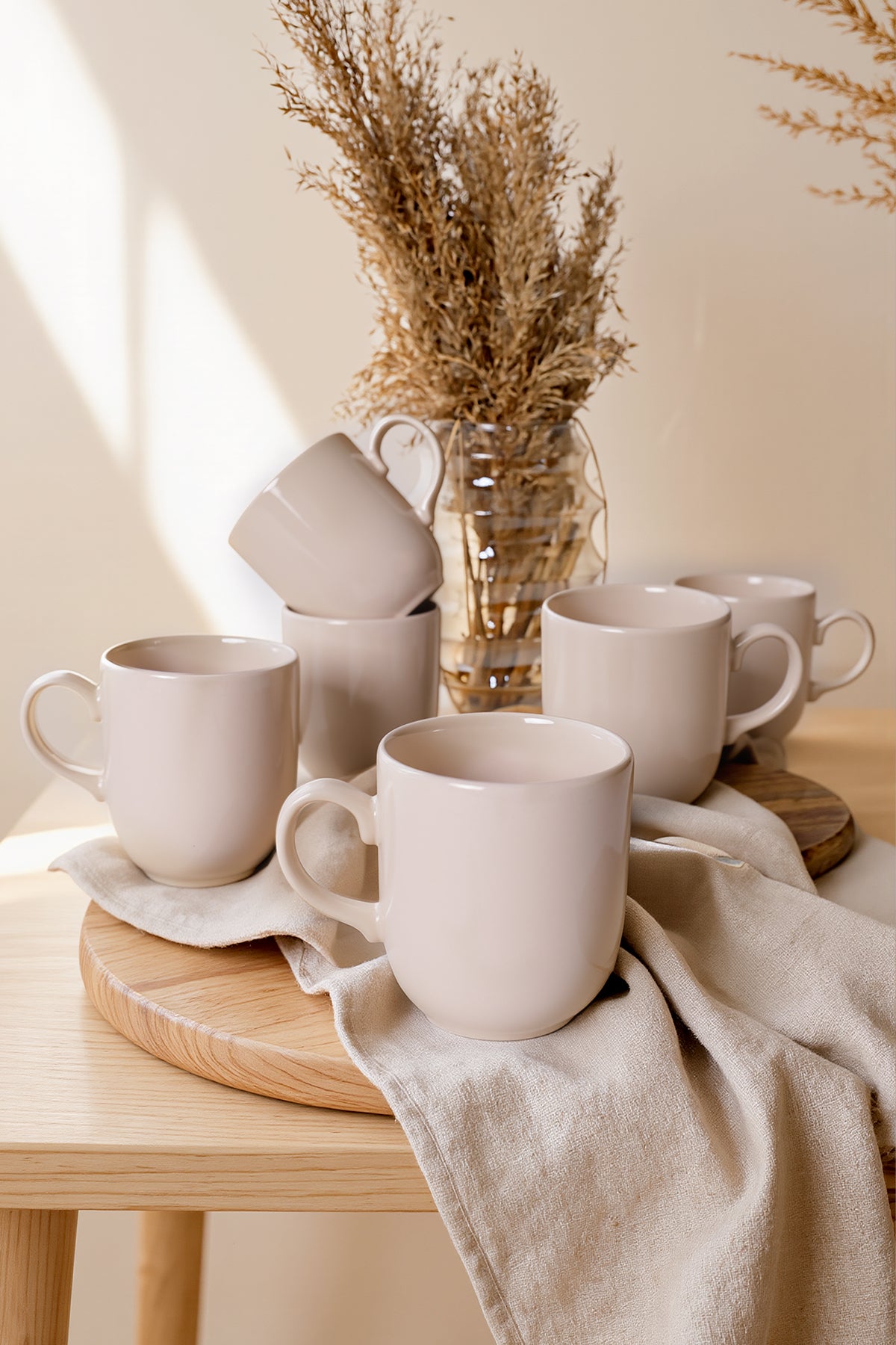 Cream Equinoks Mug 10 Cm 6 Pieces