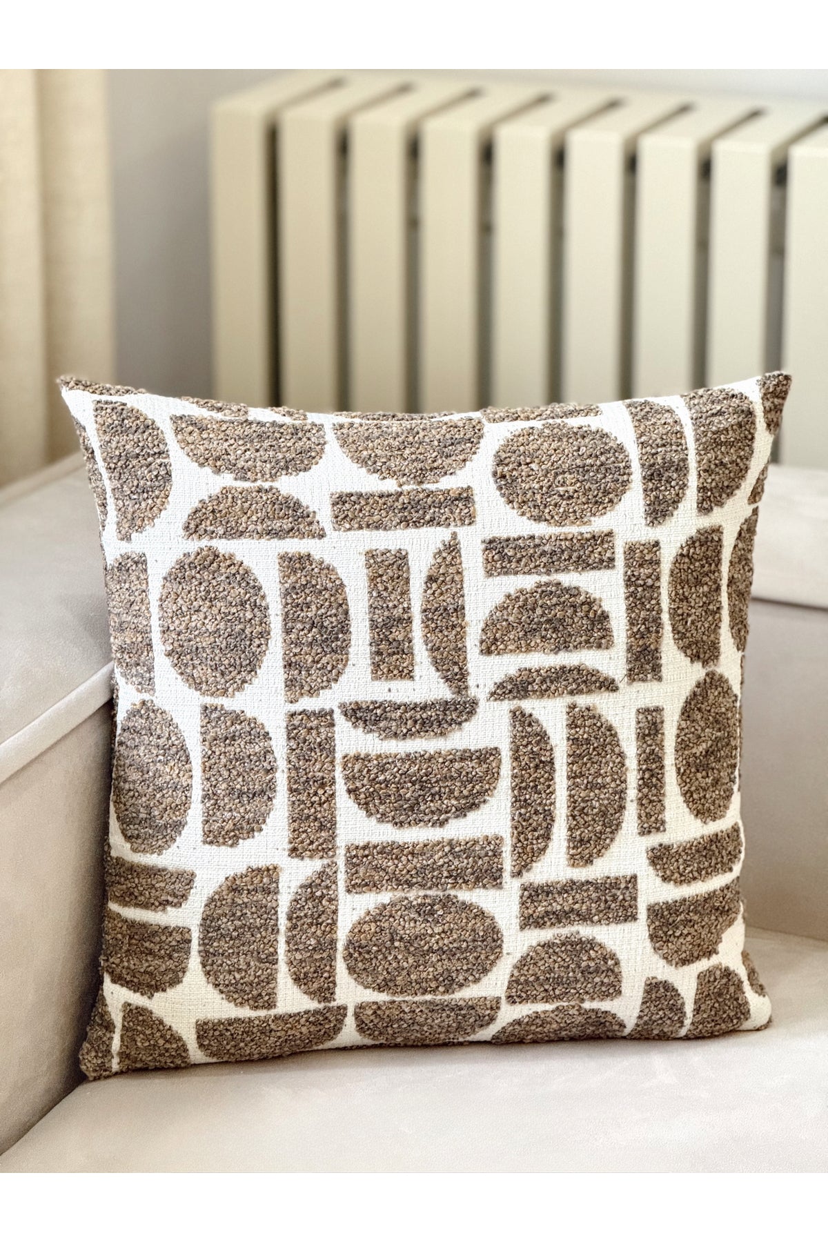 Lunea Geometric Decorative Pillow Cover – Brown